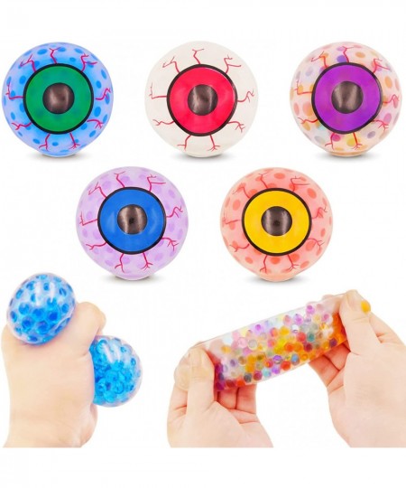 5 Pack Halloween Eyeballs Water Beads Stress Balls Squishy Fidget Toys Stress Relief Toys for Kids Boys Girls Halloween Party...