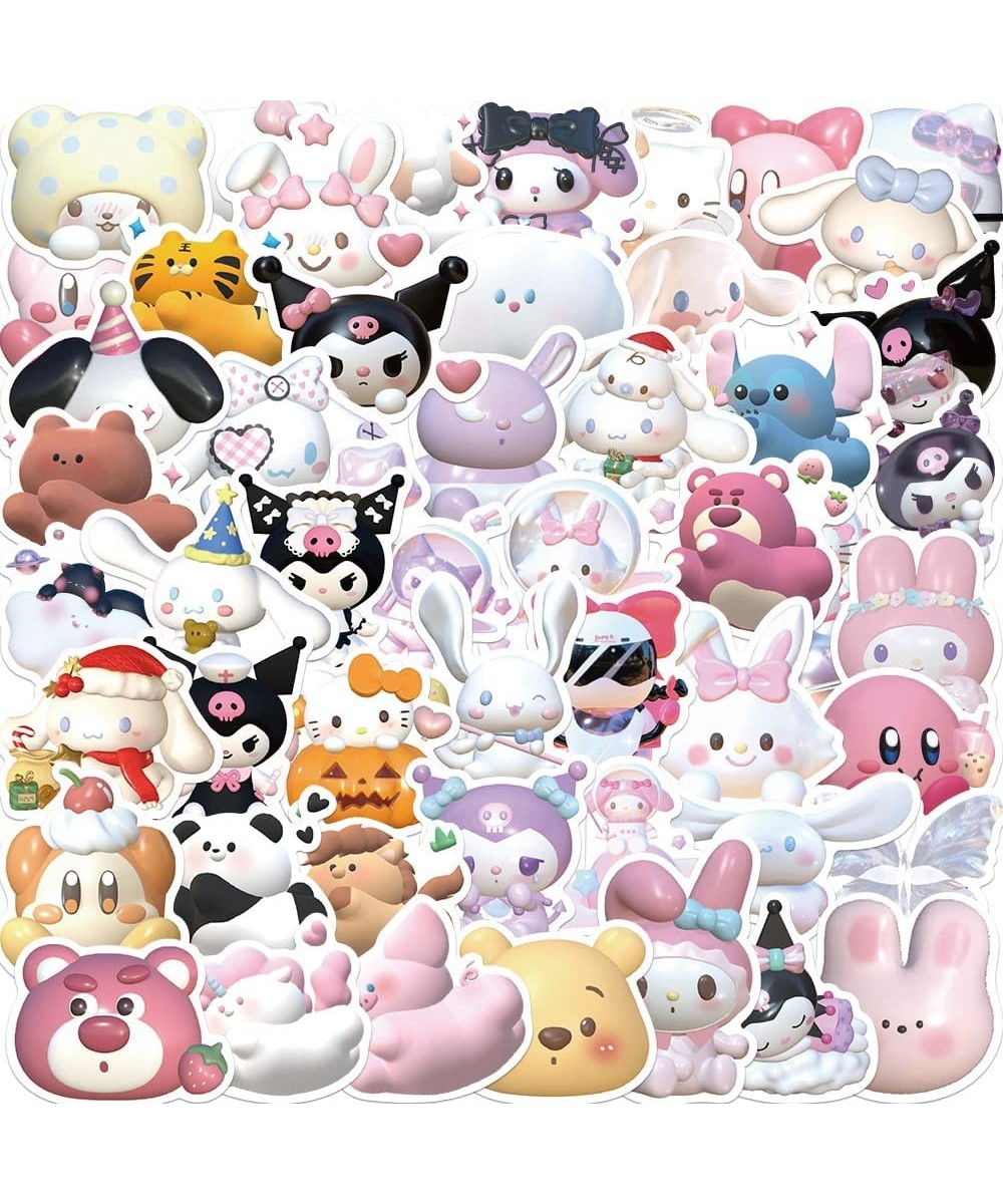 50pcs Cartoon 3D Kuromi My Melody Stikers Skateboard Guitar Laptop Bicycle Kids Waterproof Stikers Toys $14.36 - Kids' Stickers