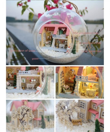 Dollhouse Miniature DIY House Kit Creative Room with Furniture and Glass Cover for Romantic Artwork Gift (Lolita Dream Homes)...