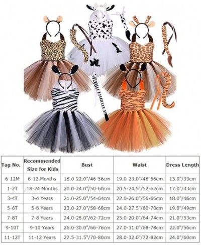 Animal Costume Set Tiger/Leopard/Zebra Fancy Dress with Hair Hoop Tail Halloween Dress Up Costume $61.01 - Kids' Costumes