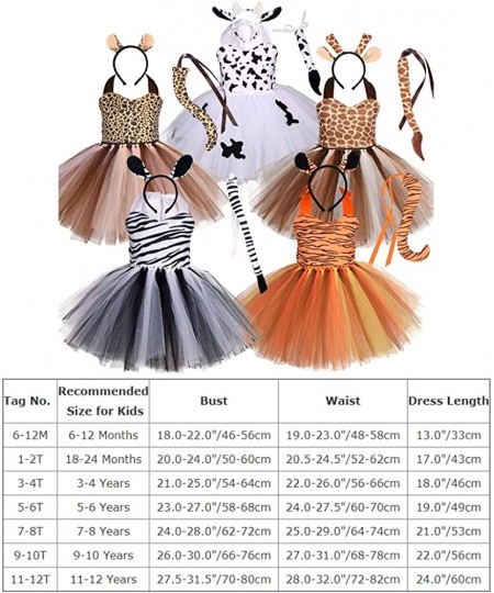 Animal Costume Set Tiger/Leopard/Zebra Fancy Dress with Hair Hoop Tail Halloween Dress Up Costume $61.01 - Kids' Costumes