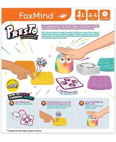 Games: Go Pop! Presto Fidget Popping Game Family Fun Game Includes 4 Exclusive Editions 2 to 4 Players For Ages 6 and up $42....