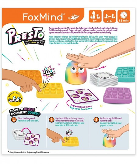 Games: Go Pop! Presto Fidget Popping Game Family Fun Game Includes 4 Exclusive Editions 2 to 4 Players For Ages 6 and up $42....