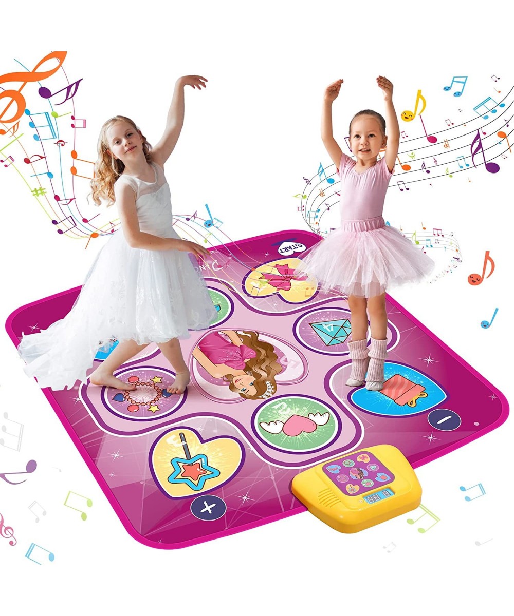 Kids Dance Mat Electronic Musical Play Mats Pink Dance Pad Non-Slip Dancing Floor Mat Game Toy with 5 Game Modes Easter Birth...