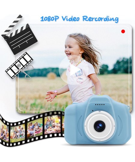 Kids Camera Front and Rear Camera Digital Cameras for Boys and Girls Gift Age 3-9 2.0 -inch Screen 1080P Video with 32GB SD C...