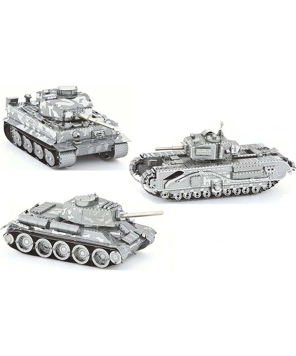 3D Metal Puzzle Models of Tank Collection - DIY Toy Metal Sheets Assembling Puzzle Realistic Display of Tanks 3D Puzzle - 3 P...