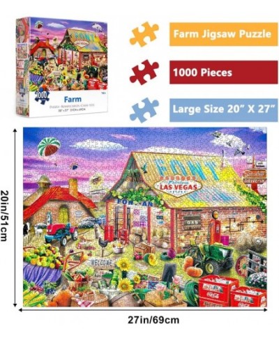 1000 Piece Jigsaw Puzzle Las Vegas Farm House Super Size 27" X 20 $24.12 - Jigsaw Puzzles