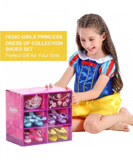 Girls Princess Dress up Shoes Role Play Collection Shoes Set with Princess Tiara and Accessories Jewelries $46.24 - Kids' Cos...