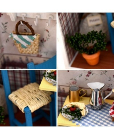 DIY Dollhouse Miniature Kit Creative Photo Frame Wall-Mounted Assembly Model Photo Frame Toy House with LED Lights for Adults...