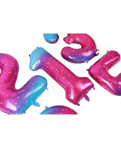 40 Inch Number Balloons 5 Pink Blue Rainbow Gradient Mylar Foil Helium Digital Balloon 0-9 Baby Shower Girl 5th Birthday Part...