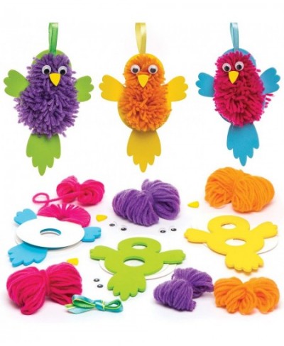 AW302 Spring Themed Bird Pom Pom Kits - Pack of 3 for Kids to Make and Display $17.63 - Kids' Drawing & Writing Boards