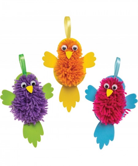 AW302 Spring Themed Bird Pom Pom Kits - Pack of 3 for Kids to Make and Display $17.63 - Kids' Drawing & Writing Boards