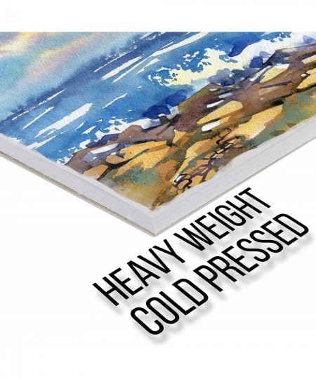 11" x 14" Premium Heavyweight Watercolor Painting Paper Pad Pack of 2 12 Sheets Each 140 Pound (300gsm) - Cold Pressed Acid-F...