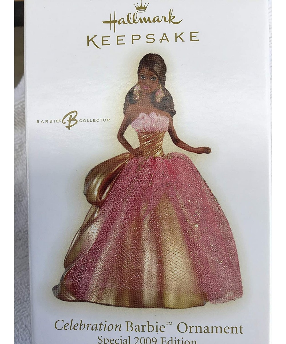 QXI1352 Celebration Barbie Special 2009 Hallmark Ornament Edition inspired by Holiday Barbie Doll African American $73.23 - D...