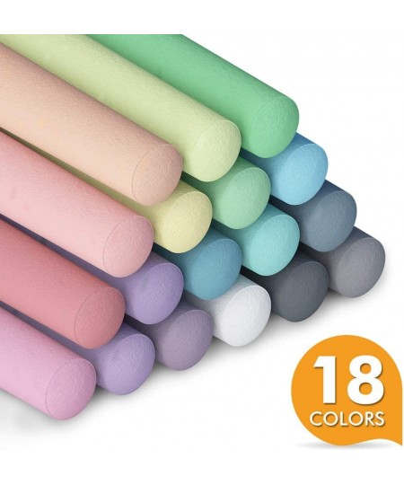 Sidewalk Chalk 162 Pack 18 Colors Sidewalk Chalk Set For Kids Jumbo Chalk Bulk Great for Kids Family Paint on Sidewalk Wall S...