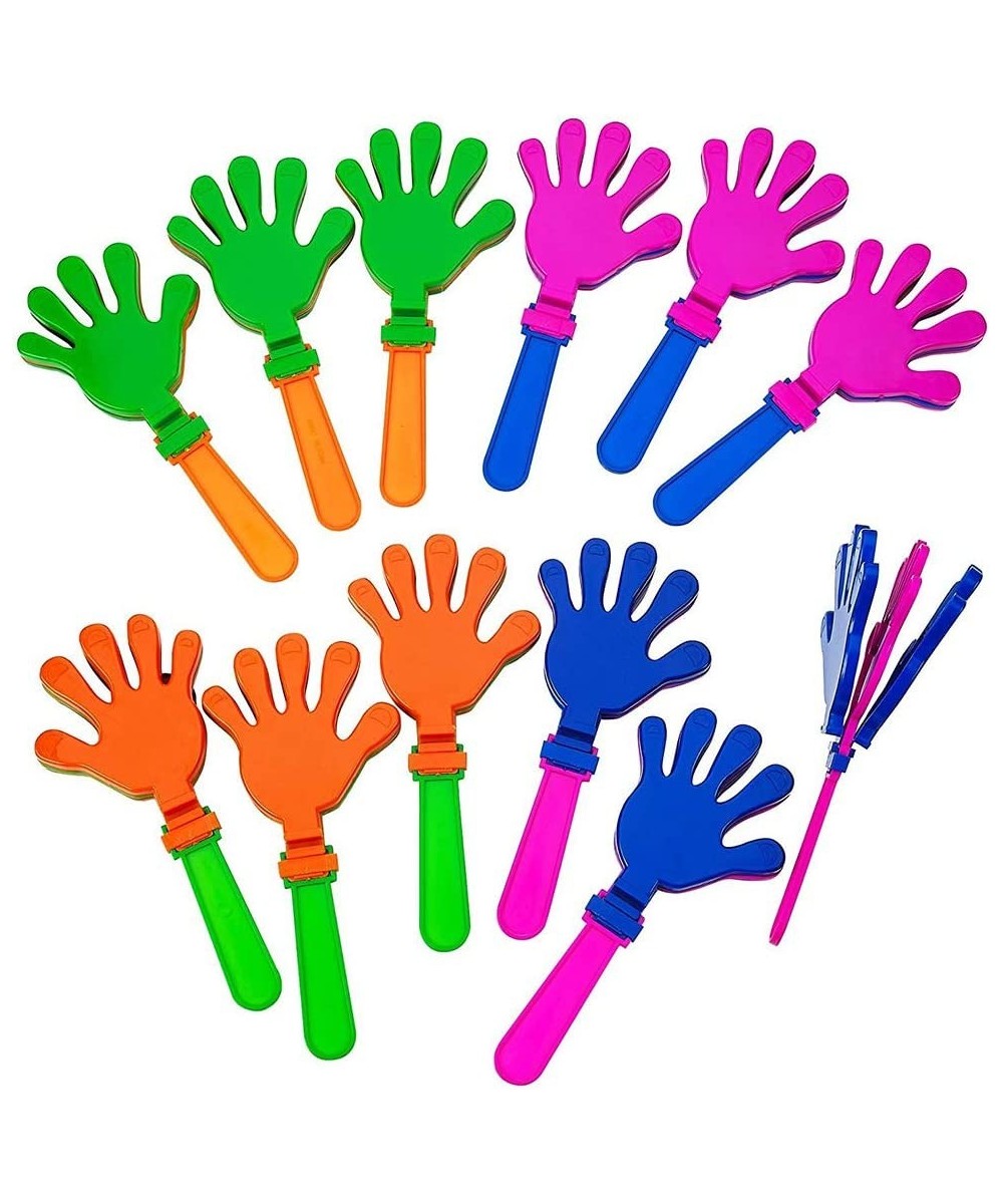 Hand Clappers Noisemakers - Pack of 12-7.5 Inch Assorted Plastic Noisemakers for Sports Parties and Concerts - Great Birthday...