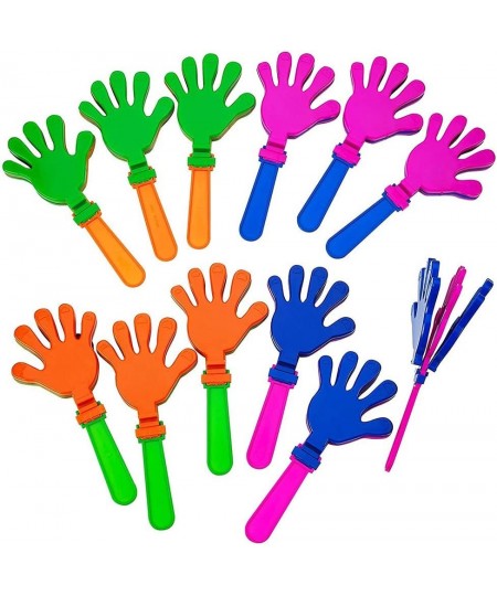 Hand Clappers Noisemakers - Pack of 12-7.5 Inch Assorted Plastic Noisemakers for Sports Parties and Concerts - Great Birthday...