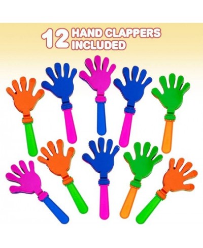 Hand Clappers Noisemakers - Pack of 12-7.5 Inch Assorted Plastic Noisemakers for Sports Parties and Concerts - Great Birthday...