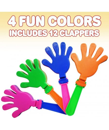 Hand Clappers Noisemakers - Pack of 12-7.5 Inch Assorted Plastic Noisemakers for Sports Parties and Concerts - Great Birthday...