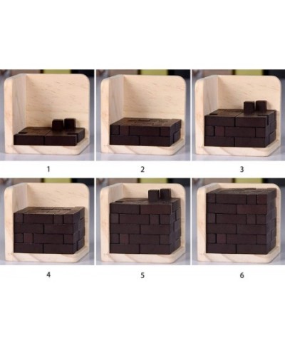 Wooden Brain Teaser Puzzle Cube Wooden Puzzles T-Shaped Jigsaw Logic Puzzle Educational Toy for Kids and Adults (Wine) $20.05...