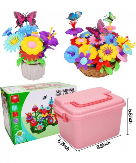 156 PCS Flower Garden Building Toy Set STEM Gardening Pretend Toys for Girls 2 3 4 5 6 Year Old Girl Birthday Gifts Preschool...