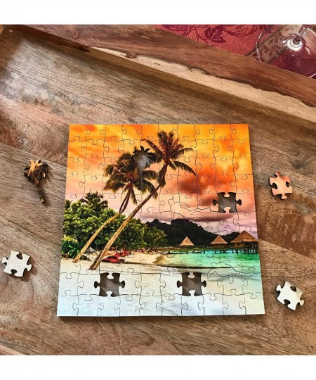 Wooden Jigsaw Puzzle – Bora Bora - 104 Unique Pieces - Made in The USA $52.10 - Jigsaw Puzzles