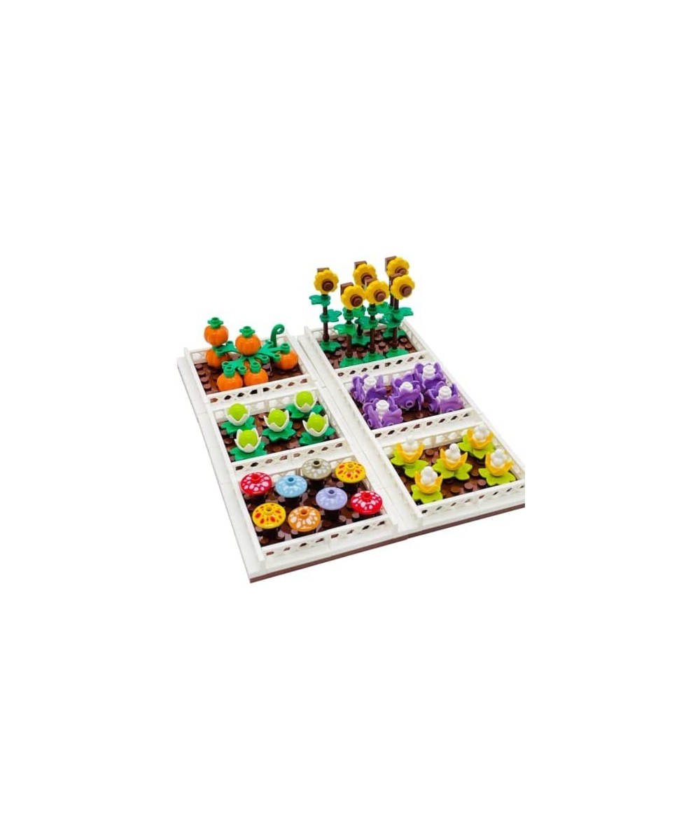 Farm Set Village Living Accessories Building Blocks Brick Playset Flower Vagetable Cropland for Kids Boys Girls Harvest Seaso...