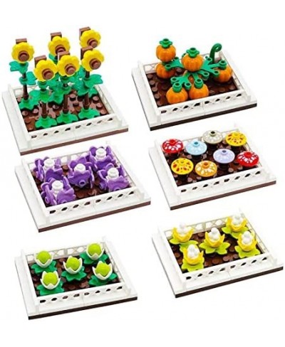 Farm Set Village Living Accessories Building Blocks Brick Playset Flower Vagetable Cropland for Kids Boys Girls Harvest Seaso...