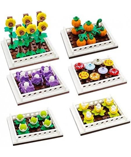 Farm Set Village Living Accessories Building Blocks Brick Playset Flower Vagetable Cropland for Kids Boys Girls Harvest Seaso...