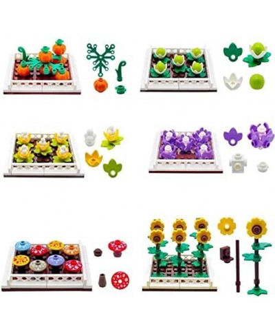 Farm Set Village Living Accessories Building Blocks Brick Playset Flower Vagetable Cropland for Kids Boys Girls Harvest Seaso...