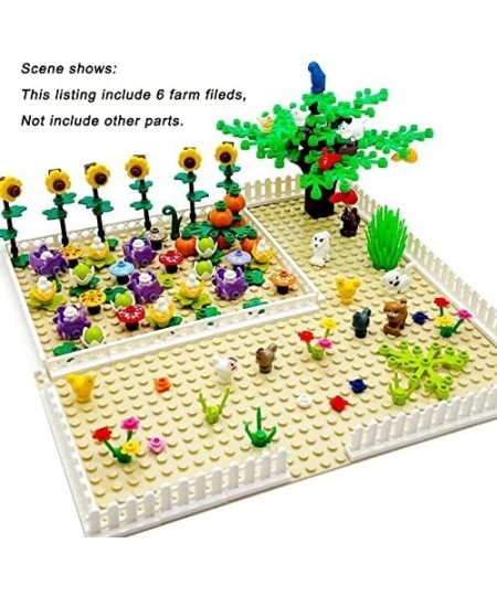 Farm Set Village Living Accessories Building Blocks Brick Playset Flower Vagetable Cropland for Kids Boys Girls Harvest Seaso...