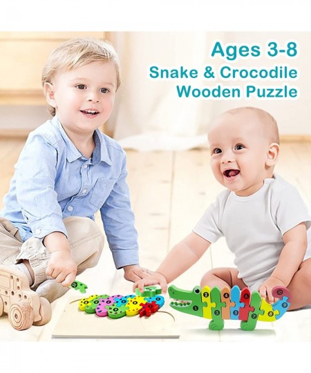 Montessori Wooden Puzzle Animal Toy for Toddler Ages 3-8 Number Jigsaw Puzzles Best Gift Boy Girl 3 4 5 6 7 8 Years Old Kids ...