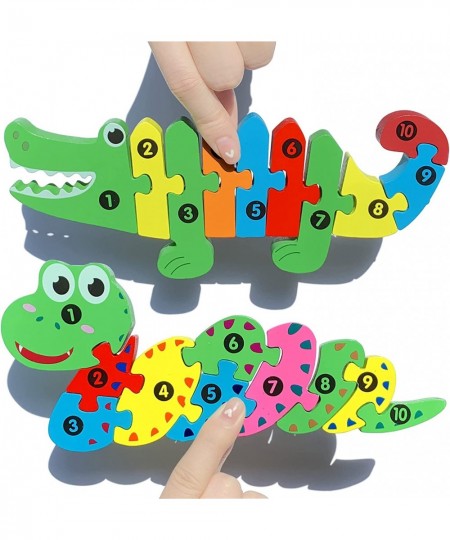 Montessori Wooden Puzzle Animal Toy for Toddler Ages 3-8 Number Jigsaw Puzzles Best Gift Boy Girl 3 4 5 6 7 8 Years Old Kids ...