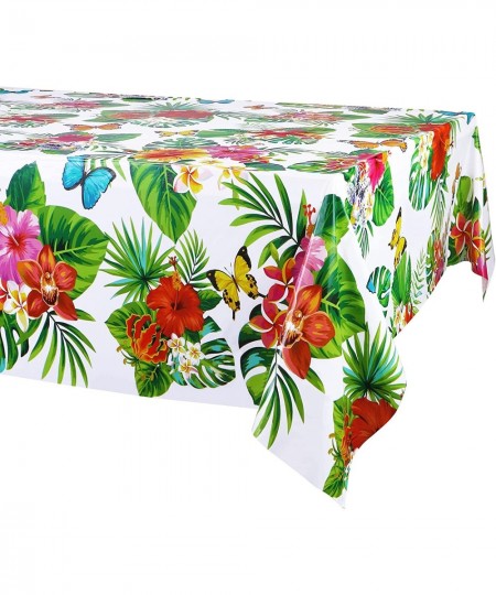 3 Pack Hawaiian Luau Tablecloths for Party Decoration Hawaii Disposable Plastic Rectangular Table Covers Aloha Tropical Palm ...