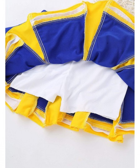 High School Girls Cheer Leader Costume Uniform Cheerleading Outfit Shell Top with Pleated Skirt Knee Socks Set $38.50 - Kids'...