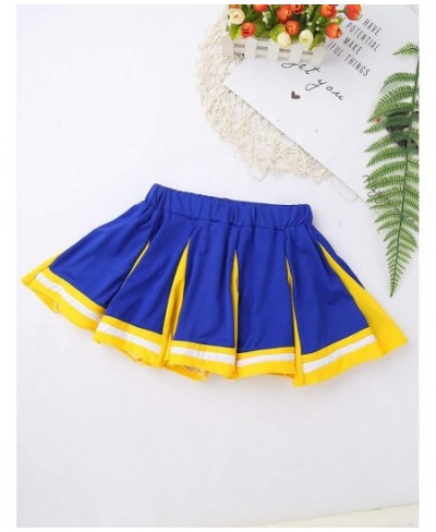 High School Girls Cheer Leader Costume Uniform Cheerleading Outfit Shell Top with Pleated Skirt Knee Socks Set $38.50 - Kids'...