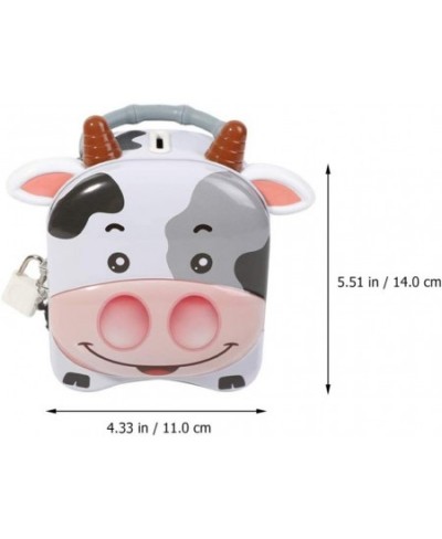 Cute Milk Cow Piggy Bank Tinplate Money Saving Bank Coin Bank Zodiac Ox Anima Figurine Saving Pot Money Box Change Container ...