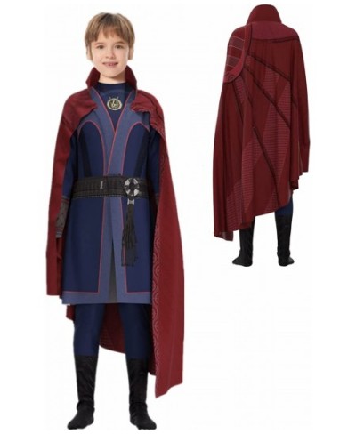 Kids Cosplay Costume Jumpsuit Outfit Halloween Stephen Full Set with Red Cape Cloak $38.29 - Kids' Costumes