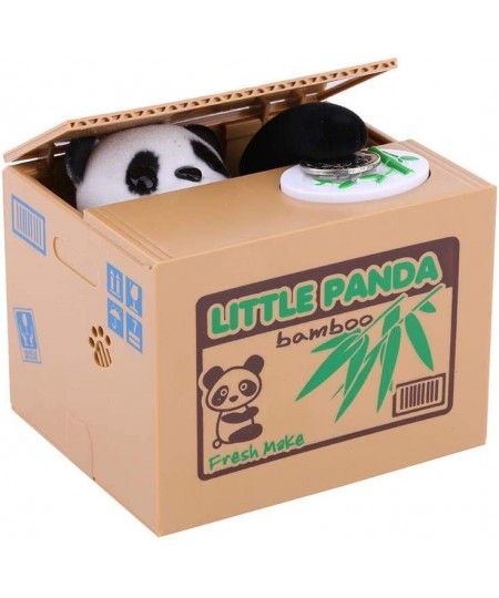 Piggy Bank Cute Little Panda Bear Automatic Stealing Coins Saving Money Bank Cartoon Piggy Box Fun for Kids of All Ages $43.4...