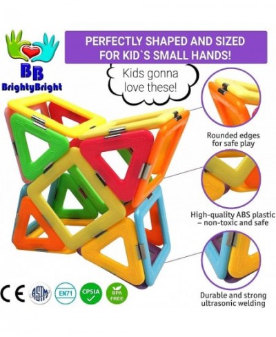 Magnetic Blocks Castle Building Toys Intelligent 3D STEM Educational Game for Kids Toddlers Boys Girls Magnet Tiles Set 114 P...