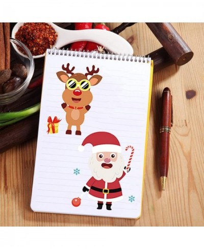 32 Sheets Christmas Party Games Stickers for Kids Crafts Make a Face Stickers DIY Make Your Own Santa Claus Snowman Reindeer ...