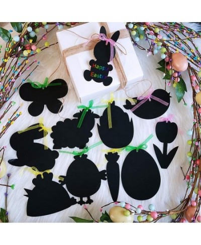 48 Set Scratch Easter Day Ornaments Egg Bunny Chick Cutouts with Holes Art Rainbow Magic Scratch Paper Ornaments Hang Tags Fa...