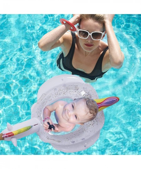 Luvier Free Baby Swimming Ring Float with Sun Protection Canopy Inflatable Baby Swimming Pool Float for Infant Kids Summer Sw...