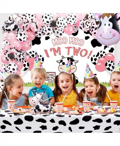 Cow 2nd Birthday Decorations for a Girl Moo Moo I'm Two Birthday Decorations Girl Boy Cow 2nd Birthday Party Supplies Cow Two...