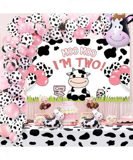 Cow 2nd Birthday Decorations for a Girl Moo Moo I'm Two Birthday Decorations Girl Boy Cow 2nd Birthday Party Supplies Cow Two...