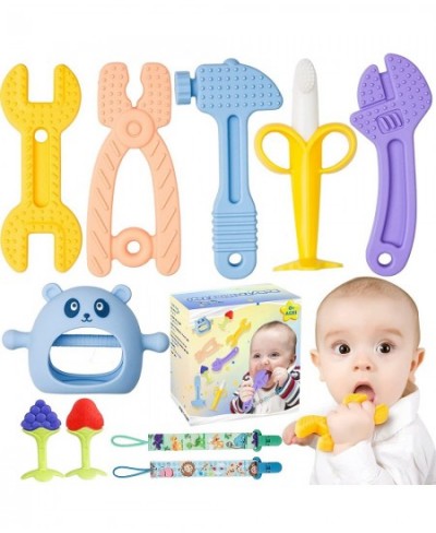 8 PC Baby Teething Toys Christmas Toy Gift Teethers Set for 3-6 Months & 6-12 Months Baby Chew Toys Set Food Grade Silicone H...