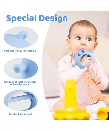 8 PC Baby Teething Toys Christmas Toy Gift Teethers Set for 3-6 Months & 6-12 Months Baby Chew Toys Set Food Grade Silicone H...