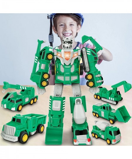 Toys for 3 4 5 6 7 8 Year Old Boys - Transform Robot Kids Toys Cars | STEM Building Toddler Toys for Kids Ages 4-8 | 5 in 1 C...