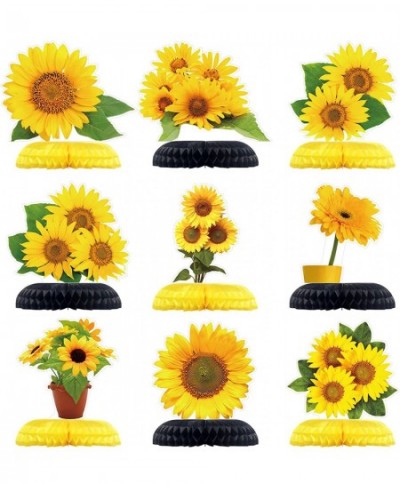 9 Pcs Sunflower Party Decorations for Baby Shower Sunflower Bridal Shower Decorations Sunflower Birthday Party Wedding Suppli...