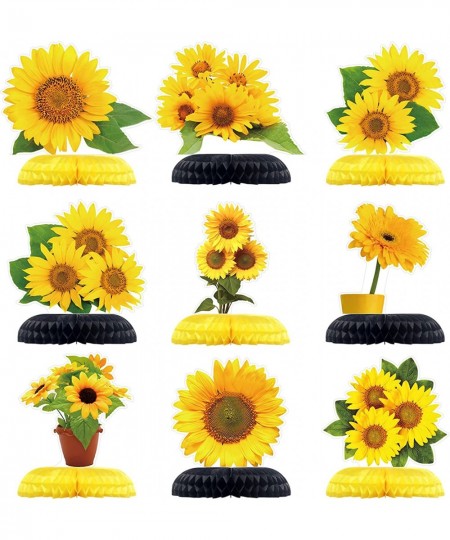 9 Pcs Sunflower Party Decorations for Baby Shower Sunflower Bridal Shower Decorations Sunflower Birthday Party Wedding Suppli...